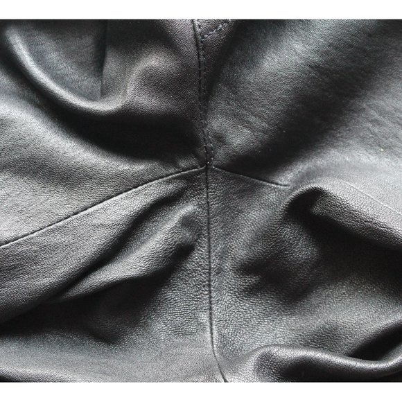Helmut Lang Lamb Leather Leggings / Size 2 / Black Trousers - Picture 11 of 12